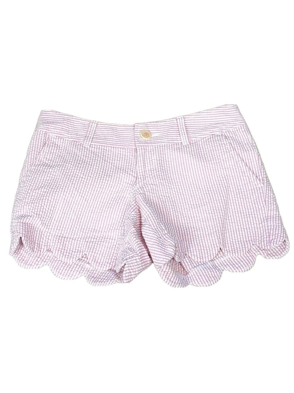 LILLY Pulitzer pink striped buttercup shorts size 00